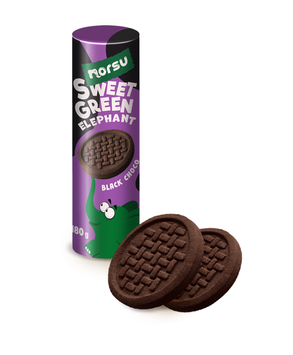 Печиво цукрове «Black Choco» 180г